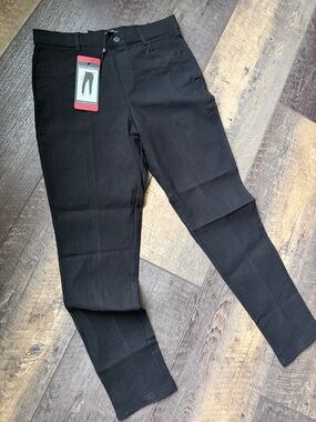 Mario Serrani Black Textured Ponte Pants